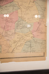 Framed Antique Bedford NY Map // ONH Item 8445 Image 4