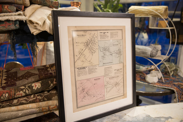 Framed Antique Katonah Mount Kisco Bedford NY Directory // ONH Item 8446