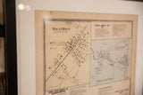 Lower section of the framed 1860s Mount Kisco Business Advertising Directory.
