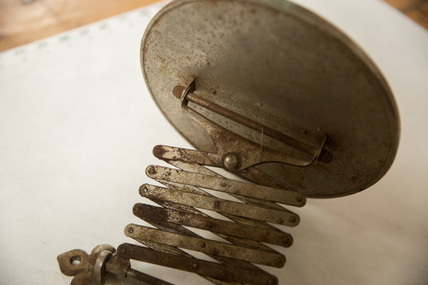 Antique Beveled Glass Fleur de Lis Accordion Shaving Mirror // ONH Item 8448 Image 3