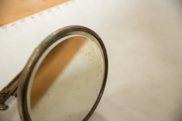 Antique Beveled Glass Fleur de Lis Accordion Shaving Mirror // ONH Item 8448 Image 4