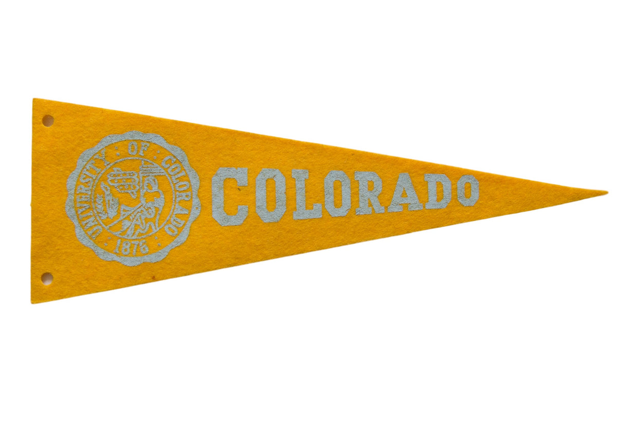 Vintage University of Colorado Felt Flag // ONH Item 8450