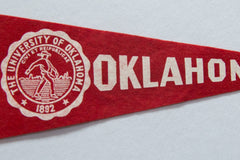 Vintage University of Oklahoma Felt Flag // ONH Item 8455 Image 1