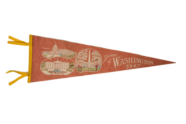 Vintage Washington DC Felt Flag // ONH Item 8464