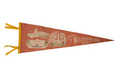 Vintage Washington DC Felt Flag // ONH Item 8464