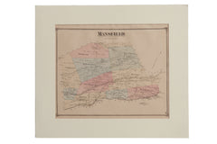 Antique Mansfield NJ Map // ONH Item 8469