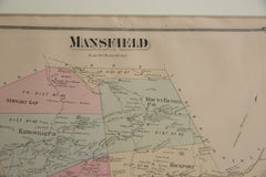 Antique Mansfield NJ Map // ONH Item 8469 Image 2