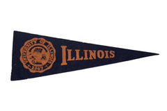 Vintage University of Illinois Felt Flag // ONH Item 8472
