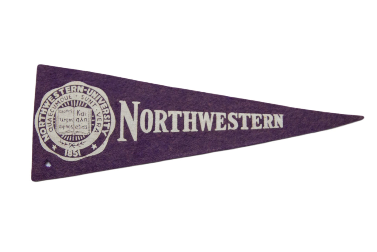 Vintage Northwestern University Felt Flag // ONH Item 8477
