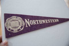 Vintage Northwestern University Felt Flag // ONH Item 8477 Image 1