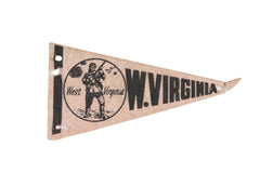 Vintage West Virginia Felt Flag // ONH Item 8480