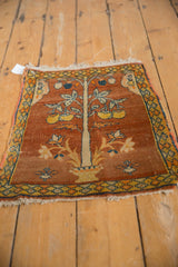1.5x2 Antique Fine Tabriz Sennehbaft Square Rug Mat // ONH Item 8484 Image 5