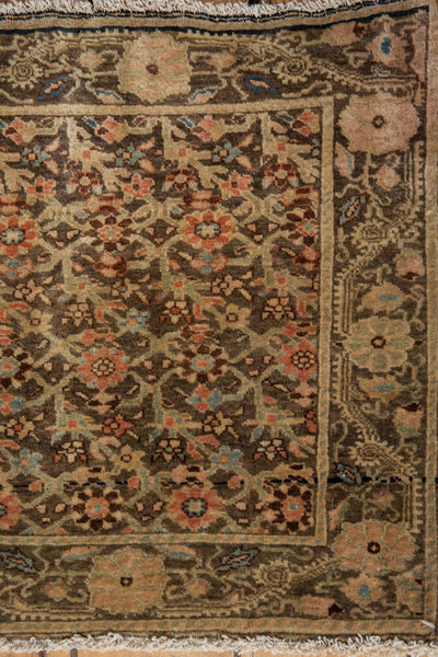 1.5x2 Vintage Fine Distressed Farahan Sarouk Square Rug Mat // ONH Item 8488 Image 2