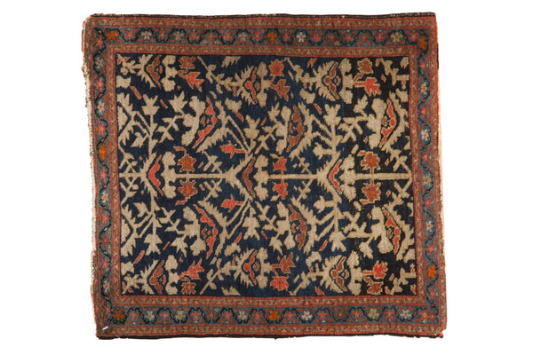 2x2 Vintage Farahan Sarouk Square Rug Mat // ONH Item 8489