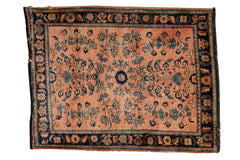2x2.5 Vintage Fine Mohajeran Sarouk Square Rug Mat // ONH Item 8491