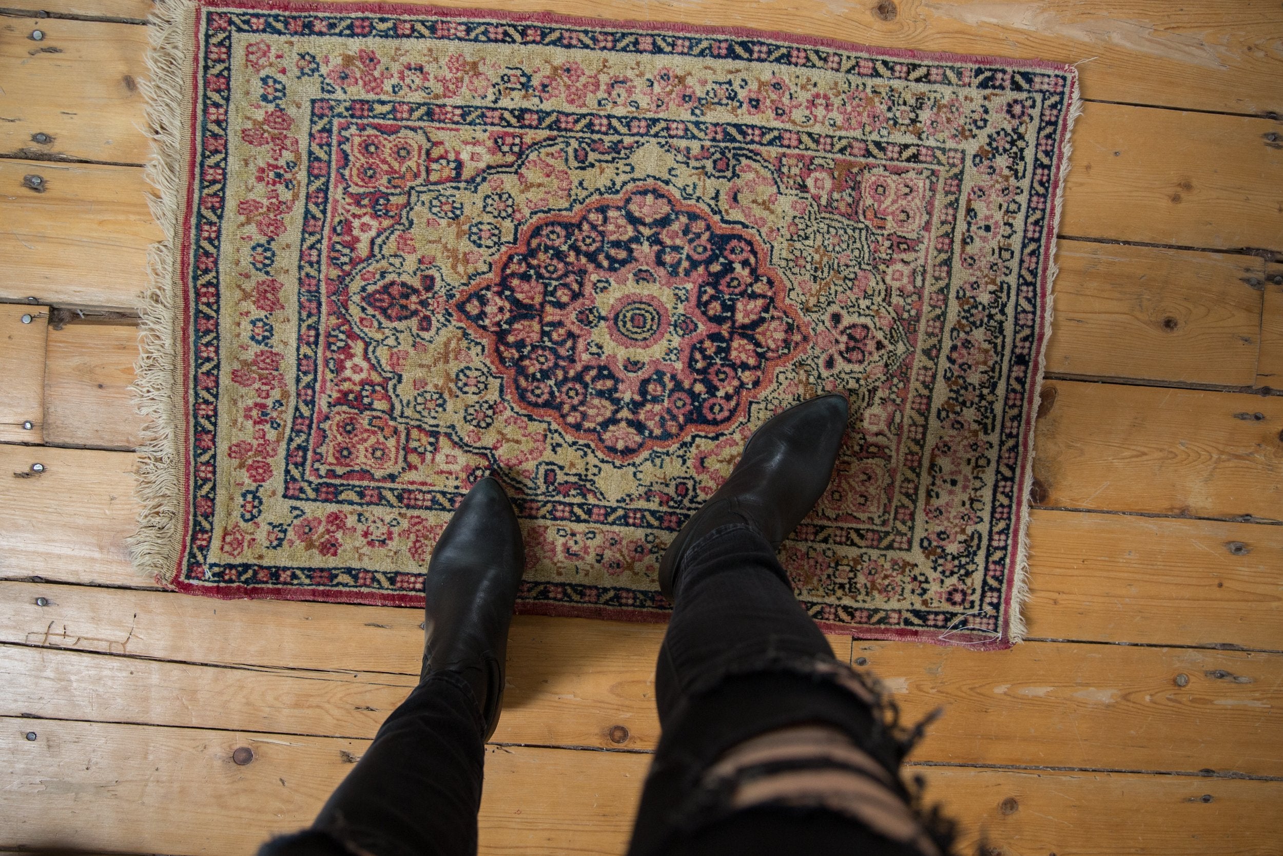 2x3 Antique Kerman Rug Mat // ONH Item 8506 Image 1