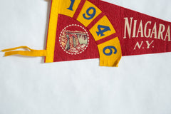 Vintage 1946 Niagara Falls Felt Flag // ONH Item 8511 Image 1