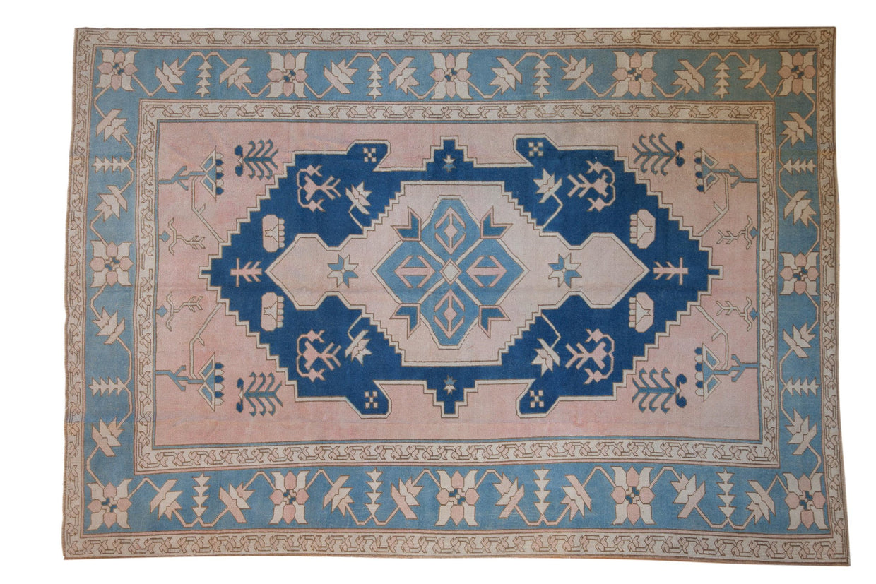 7x10 Vintage Distressed Oushak Carpet // ONH Item 8515