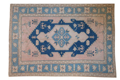 7x10 Vintage Distressed Oushak Carpet // ONH Item 8515