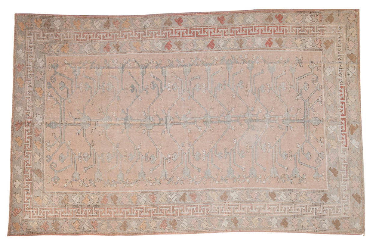 6.5x10 Vintage Distressed Oushak Carpet // ONH Item 8518