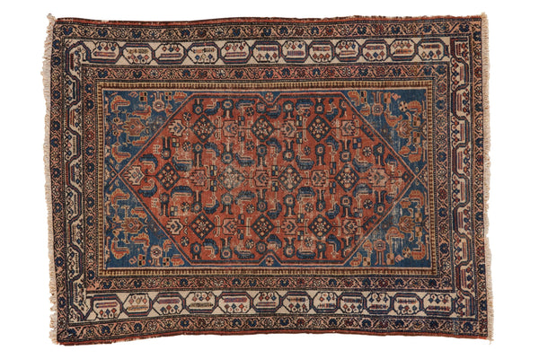 3.5x4.5 Vintage Malayer Square Rug // ONH Item 8537