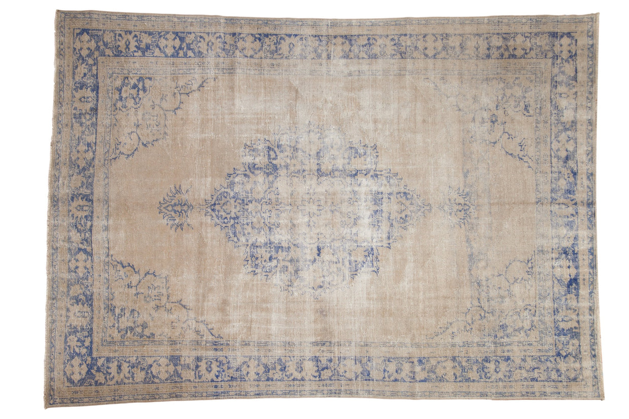 7.5x10 Vintage Distressed Oushak Carpet // ONH Item 8542