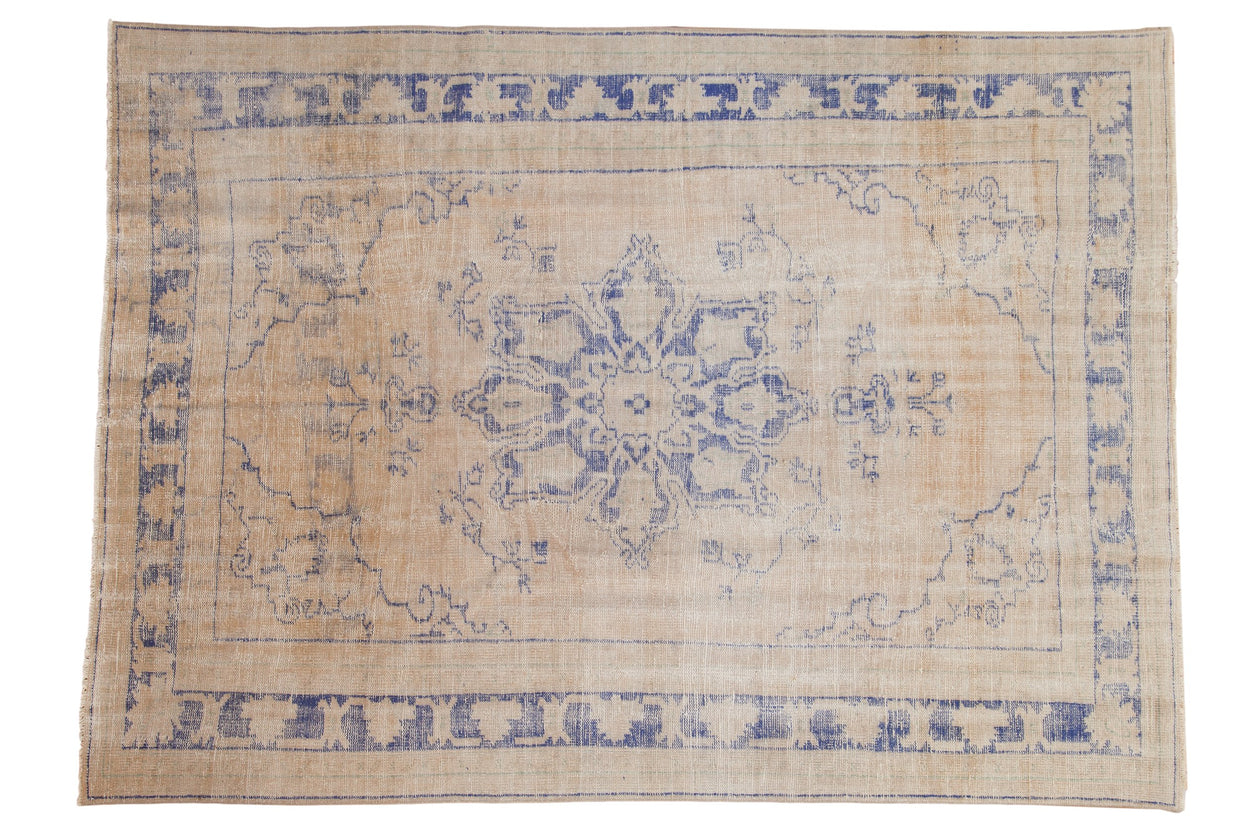 7x10 Vintage Distressed Oushak Carpet // ONH Item 8545
