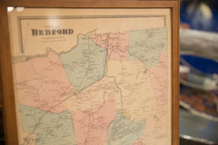 Antique Bedford NY Map // ONH Item 8554 Image 1