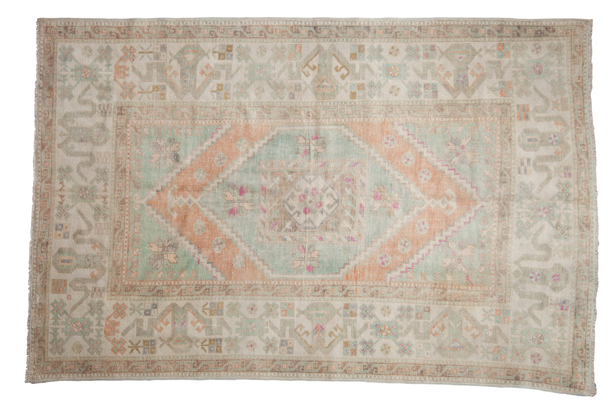 6x9 Vintage Distressed Oushak Carpet // ONH Item 8555