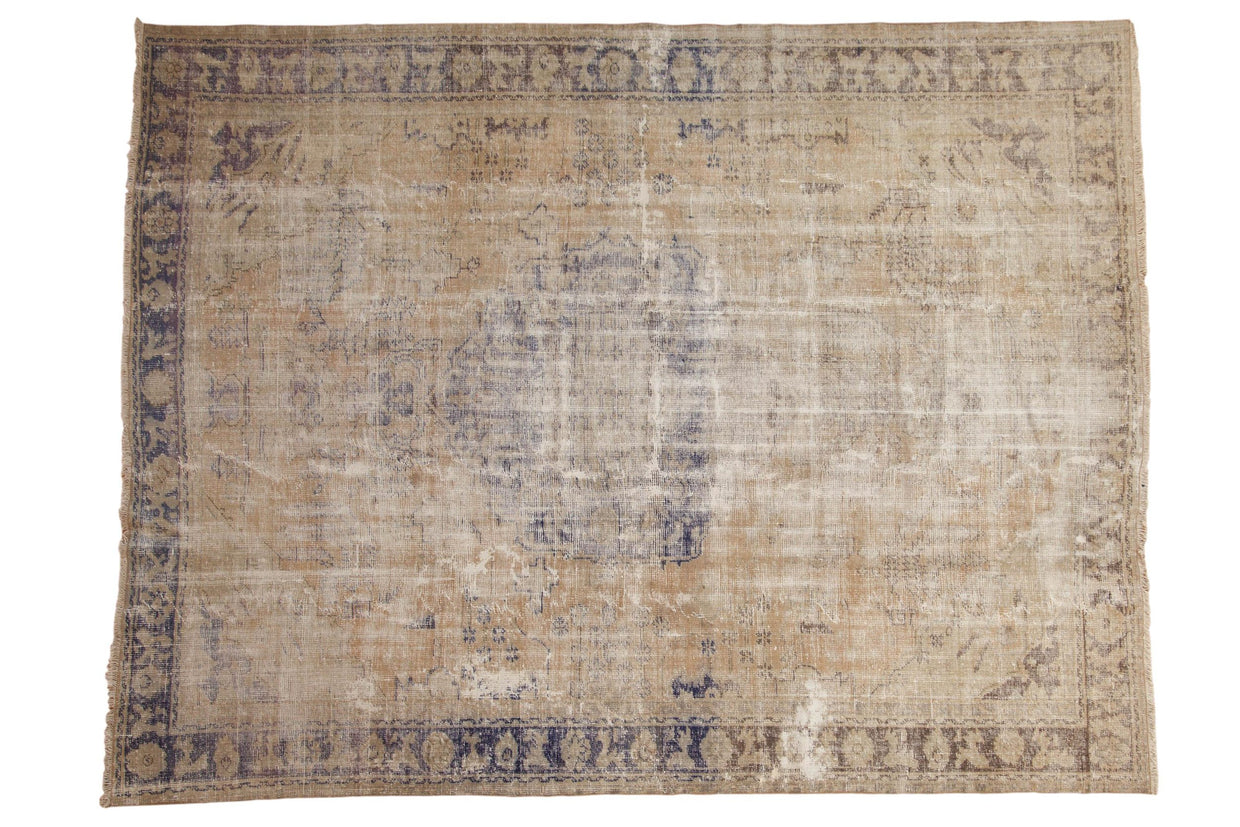 8x10.5 Vintage Distressed Oushak Carpet // ONH Item 8556