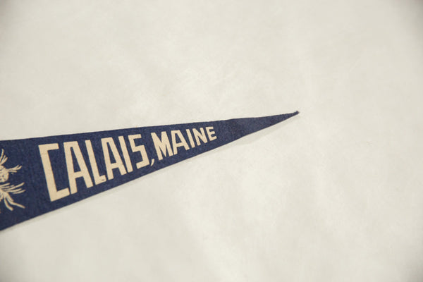Vintage Calais Maine Felt Flag // ONH Item 8560 Image 2