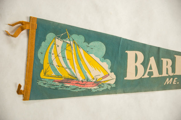 Vintage Bar Harbor Maine Felt Flag // ONH Item 8566 Image 1