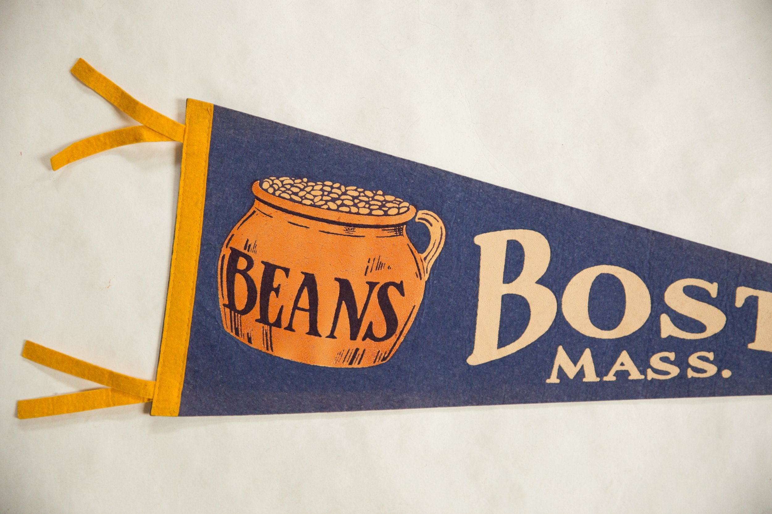 Vintage Boston Massachusetts Felt Flag // ONH Item 8568 Image 1