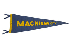 Vintage Mackinaw City Felt Flag // ONH Item 8569