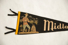 Vintage Midland Canada Felt Flag // ONH Item 8574 Image 1
