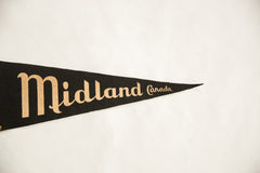 Vintage Midland Canada Felt Flag // ONH Item 8574 Image 2