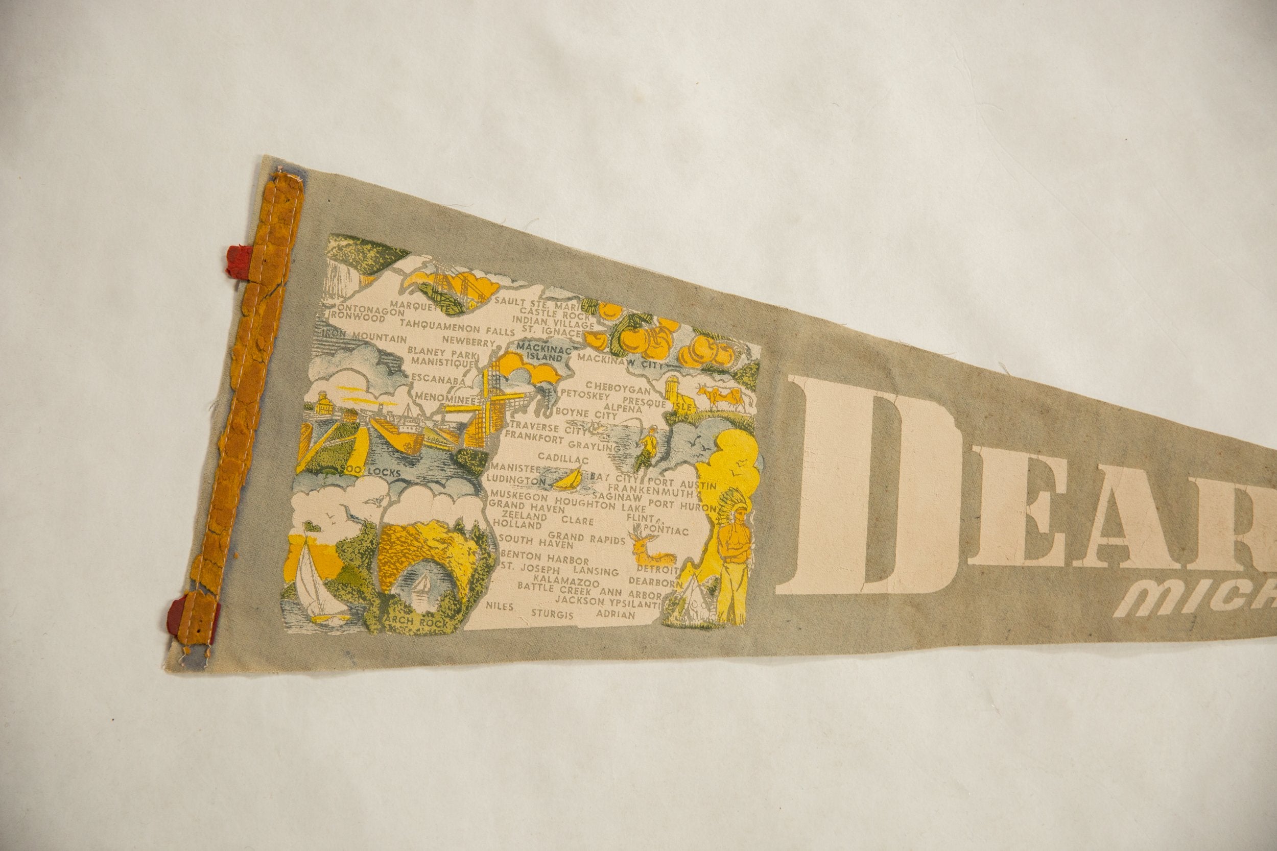 Vintage Dearborn Michigan Felt Flag // ONH Item 8575 Image 1