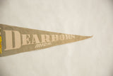 Vintage Dearborn Michigan felt pennant with cream 