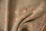 Distressed hand-knotted Oushak pile texture with worn knot heads and subtle pastel patterns.