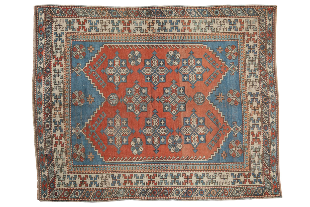 5.5x6.5 Vintage Distressed Melas Carpet // ONH Item 8585