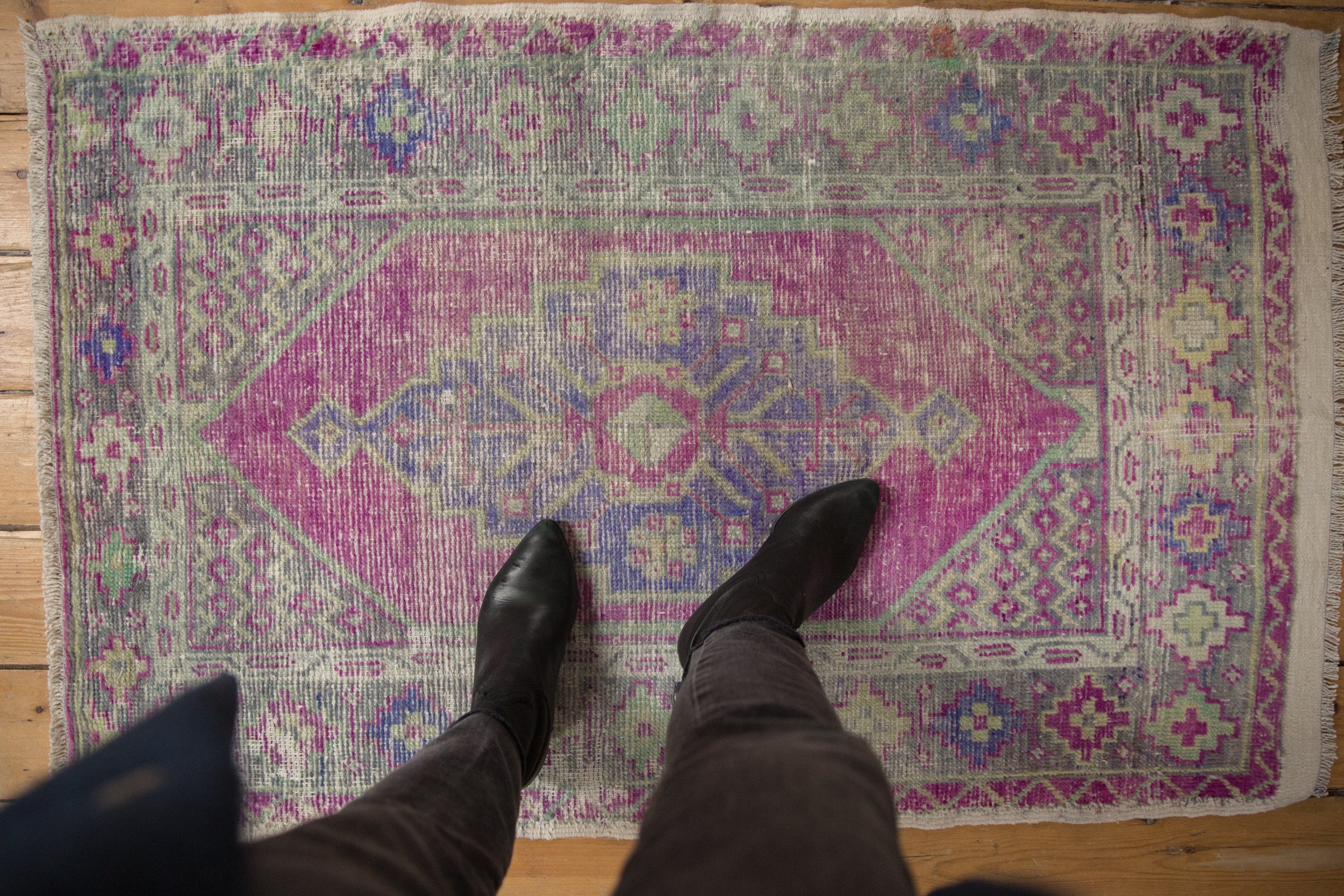 2.5x4.5 Vintage Distressed Oushak Rug // ONH Item 8586 Image 1