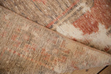 Visible hand knotted foundation and reverse construction of Oushak rug runner.