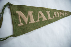 Antique Malone Felt Flag // ONH Item 8638 Image 1