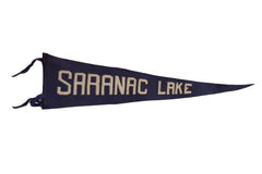 Antique Saranac Lake Felt Flag // ONH Item 8640