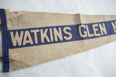 Antique Watkins Glen NY Felt Flag // ONH Item 8644 Image 1