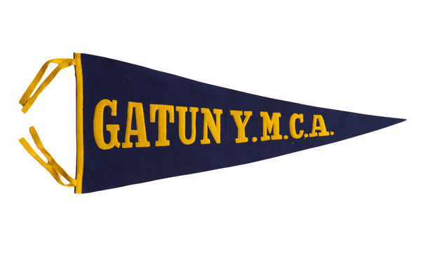 Vintage Gatun YMCA Felt Flag // ONH Item 8645