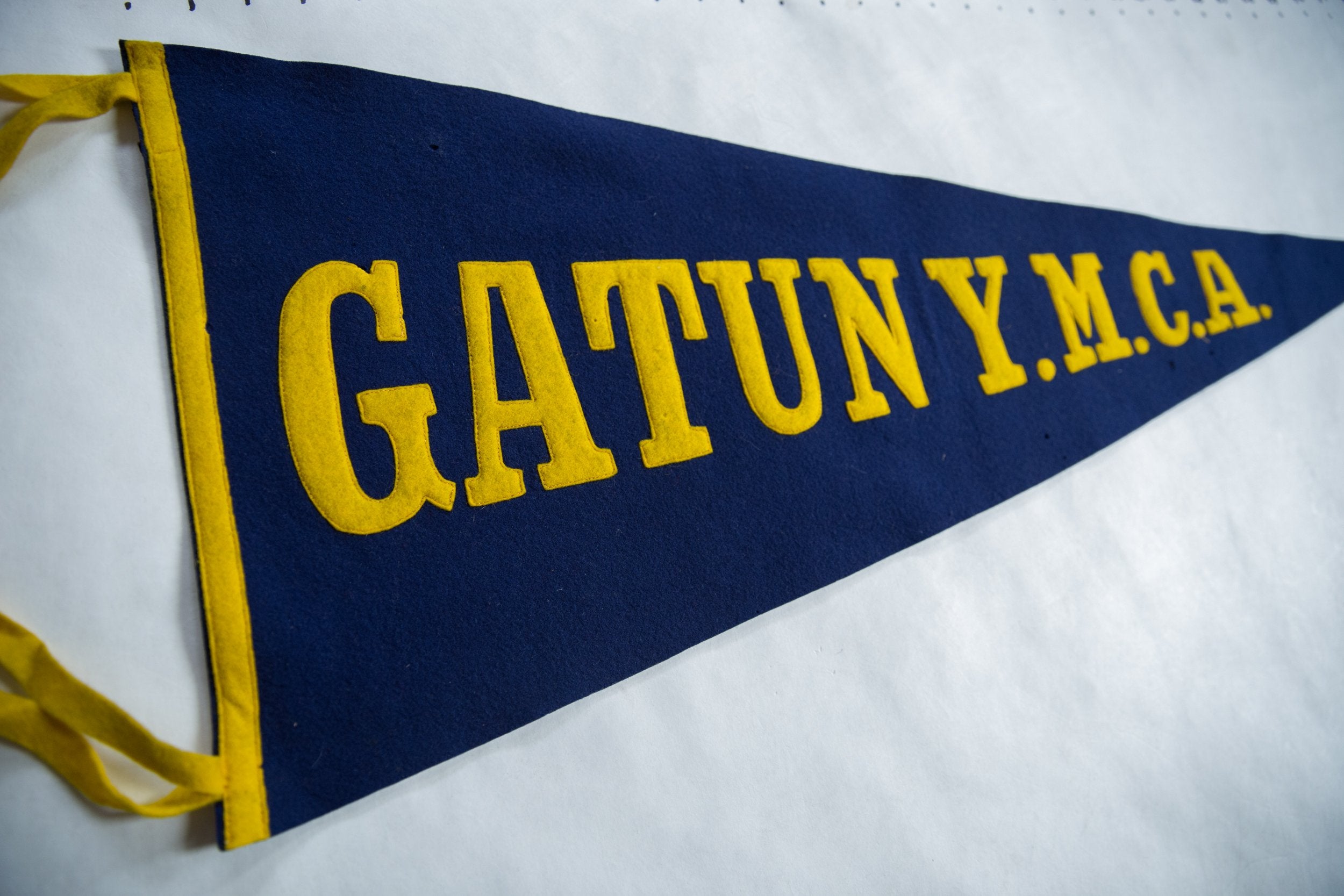 Vintage Gatun YMCA Felt Flag // ONH Item 8645 Image 1