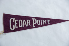 Vintage Cedar Point Felt Flag // ONH Item 8647 Image 1