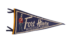 Vintage Fort Henry Kingston Canada Felt Flag // ONH Item 8648