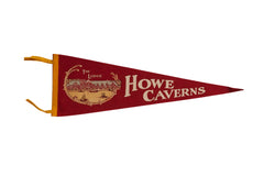 Vintage Howe Caverns Felt Flag // ONH Item 8654